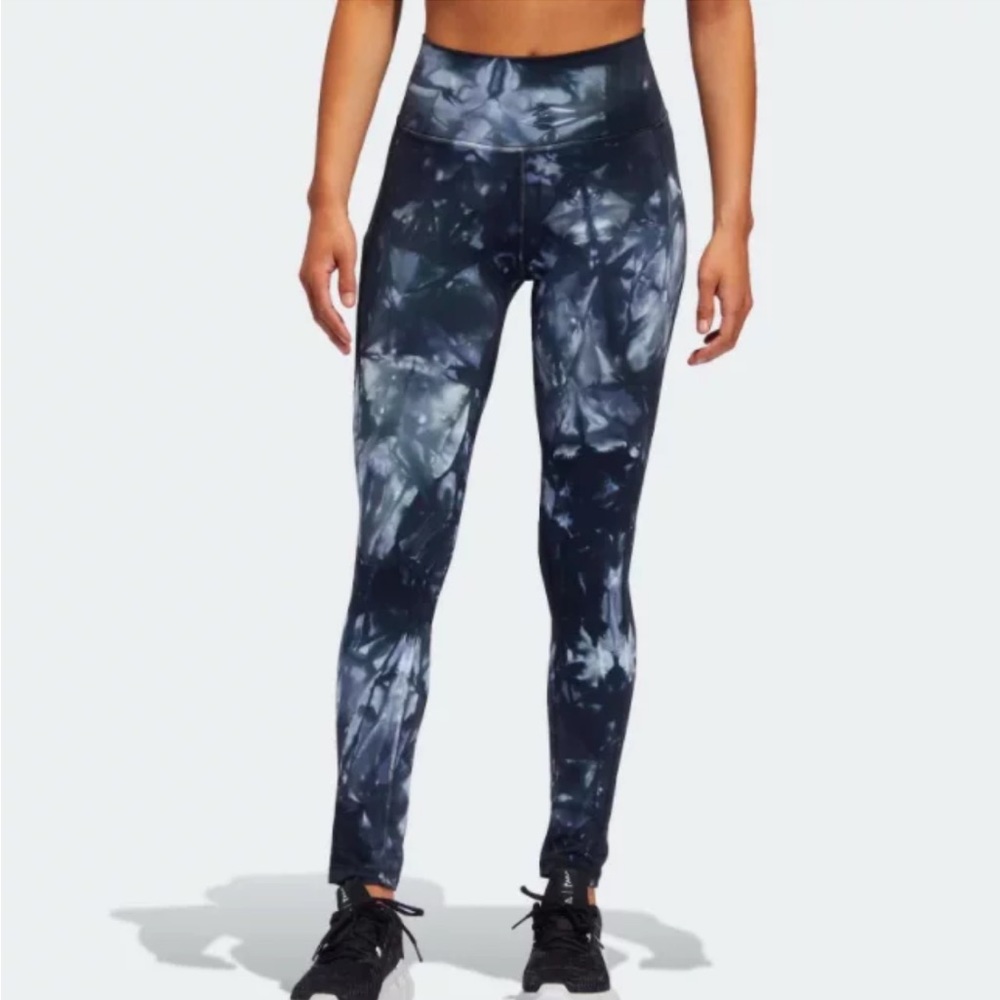 ADIDAS Parley Tie Dye Leggings with Pockets - Size Large (13-14Y)
